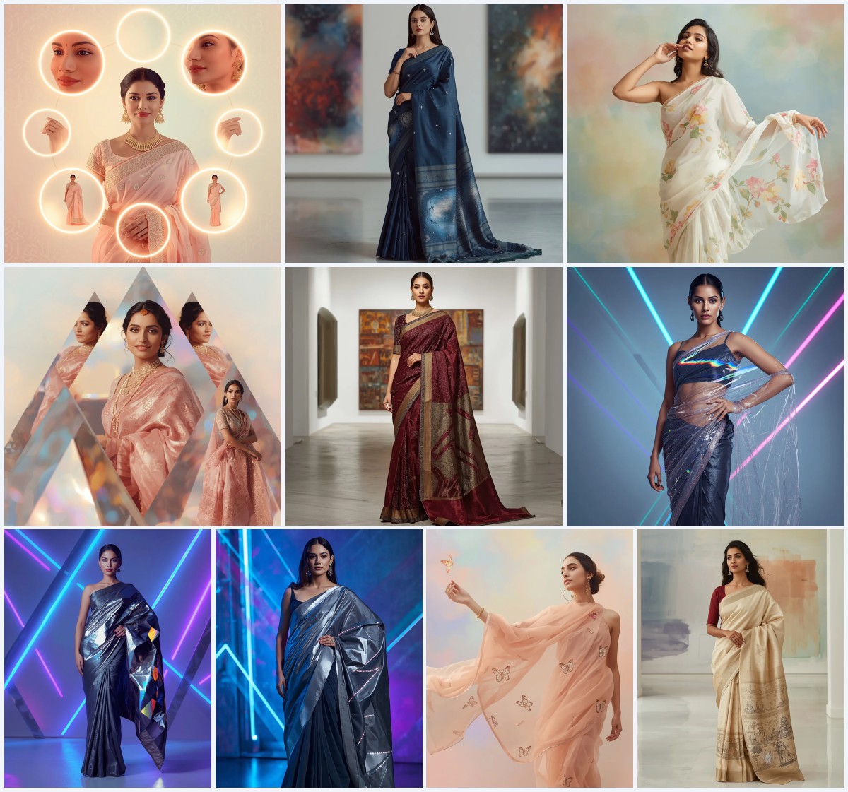 Best 10 New Instagram Trend Prompt For Girl Love for Romantic Saree Looks | prompt for Gemini AI girl in saree copy and paste