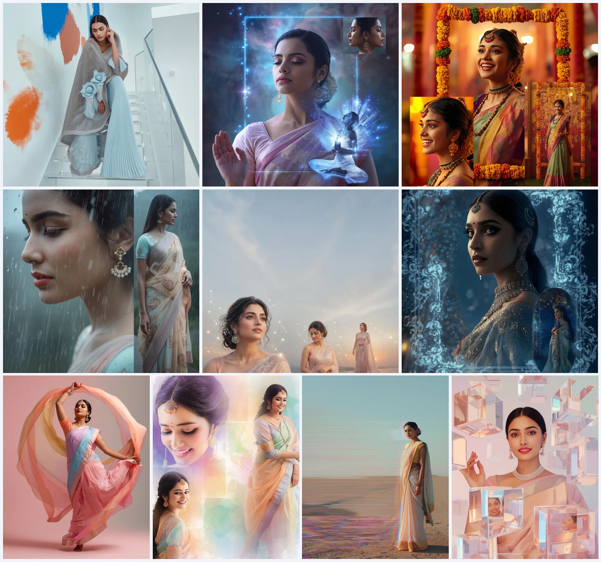 New 10 AI Prompt Text To Image for Seamless Saree Art | aesthetic saree prompt for ChatGPT