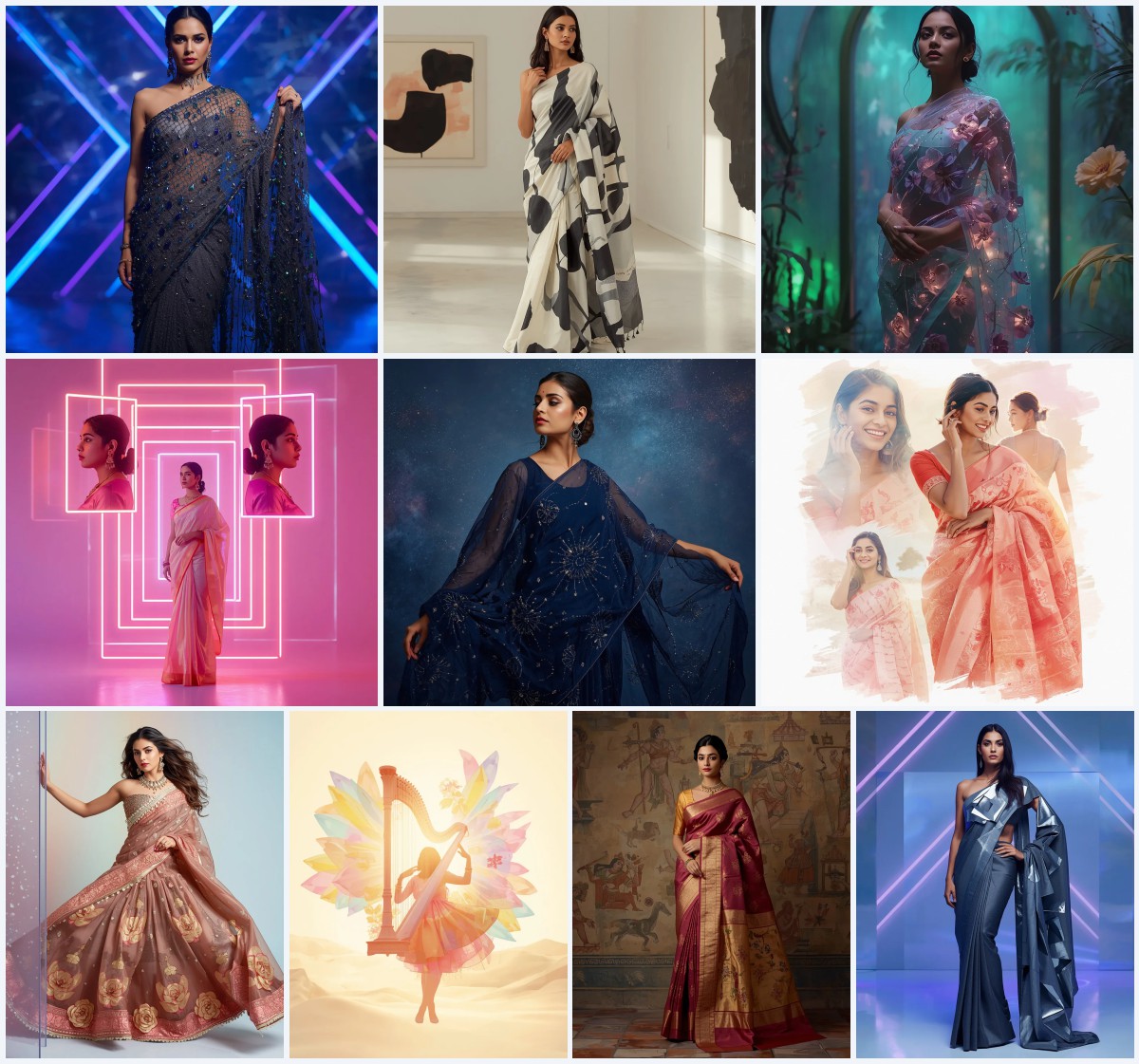 New 10 New Instagram Trend Prompt For Girl Saree Look for Fresh Styles | new prompt girl