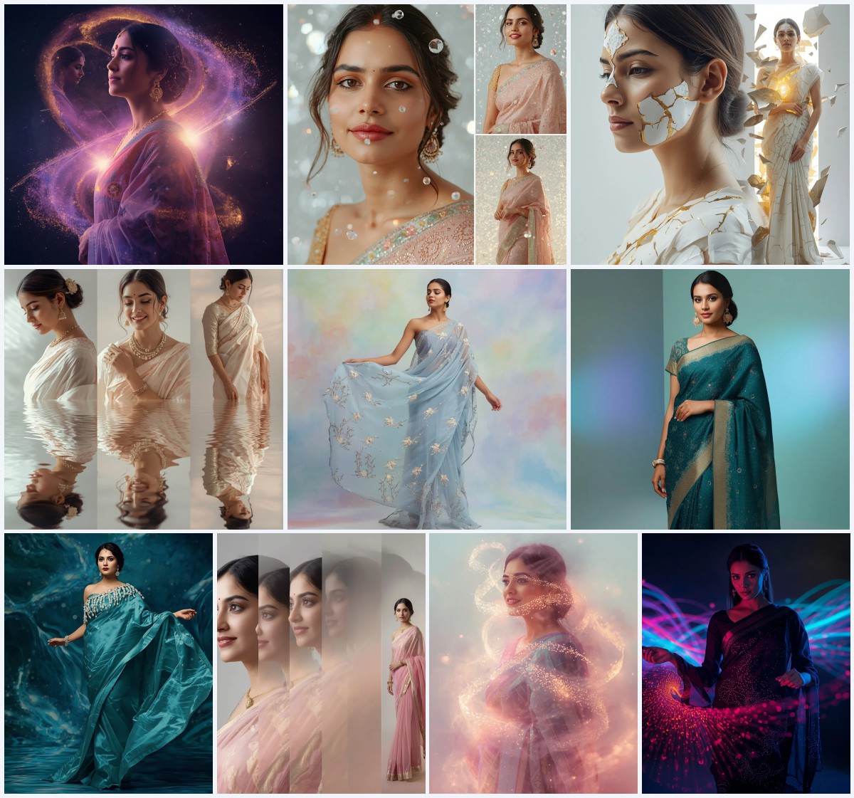 Top 10 AI Image Prompt Generator Free for Accessible Saree Art | ai new prompt generator